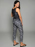 The Tie Back Tank -  Grey Floral / Grey Plaid